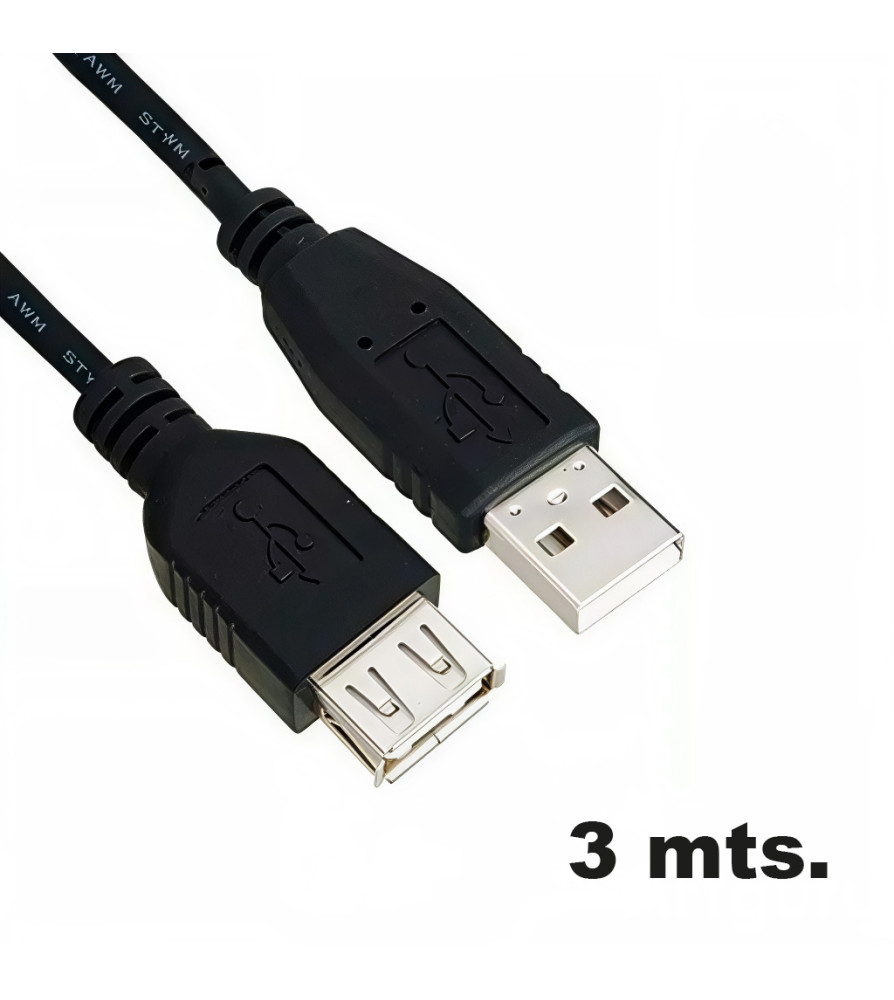 CABLE USB MACHO-HEMBRA ALARGADOR 3 MTS CA763