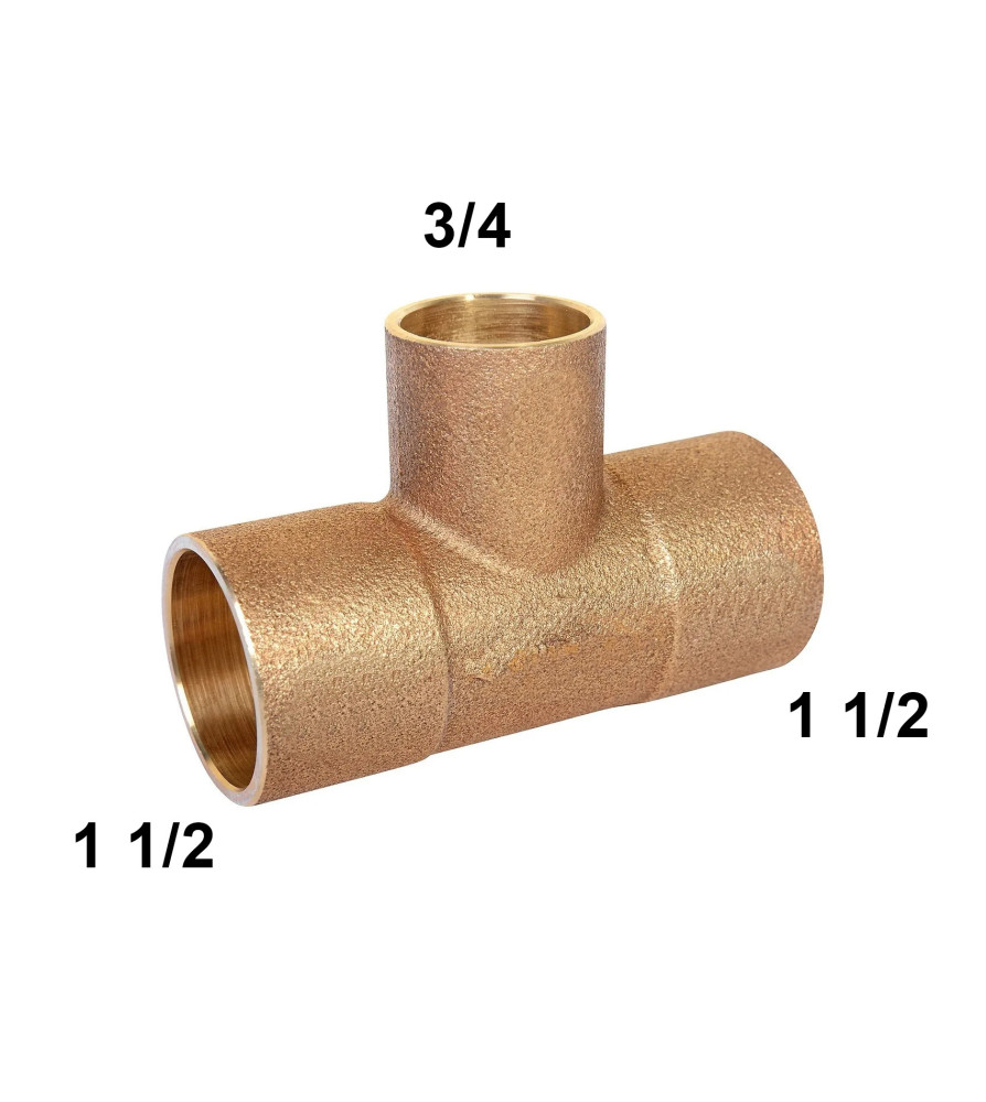 Tee Bronce So So So 1 1/2 X 1 1/2 X 3/4"