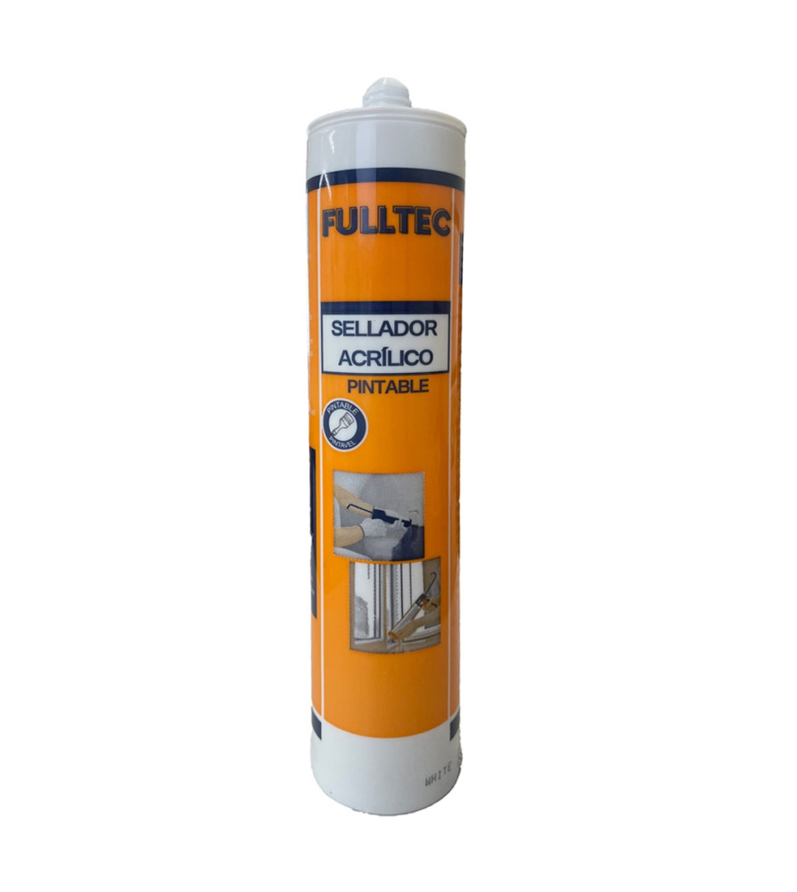 Silicona Fulltec Sellador Acrilico Blanco 300 Ml