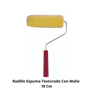 RODILLO ESPUMA TEXTURADO CON MALLA 18 CM