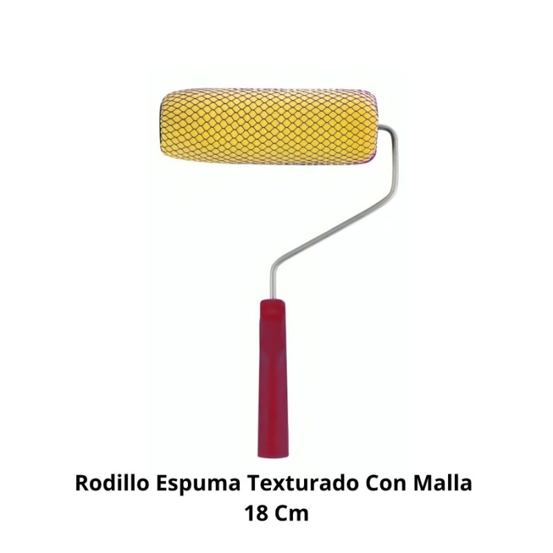 RODILLO ESPUMA TEXTURADO CON MALLA 18 CM
