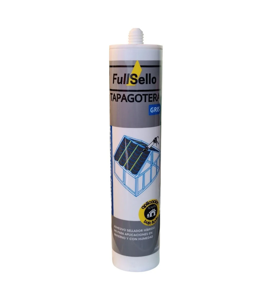 SILICONA FULLSELLO TAPAGOTERA GRIS 290 ML BAJO LLUVIA