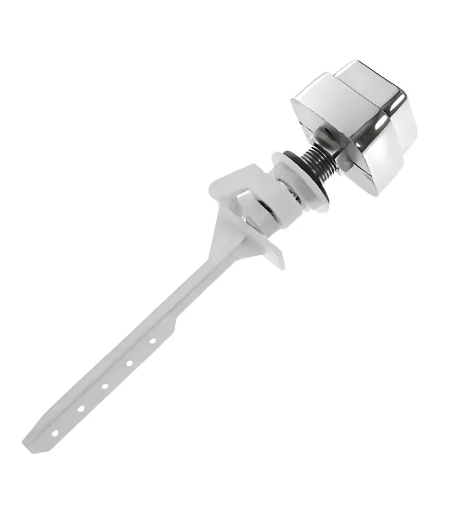 BOTON ESTANQUE LATERAL CUADRADO CROMADO PLASTICO