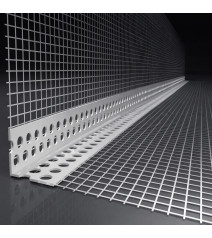 ESQUINERO PERFORADO PVC CON MALLA  FIBRA DE VIDRIO