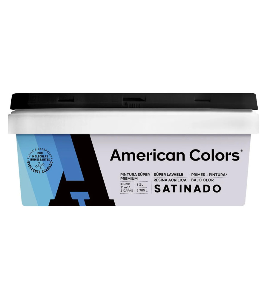 ESMALTE AL AGUA AMERICAN COLORS 1 GL BLANCO