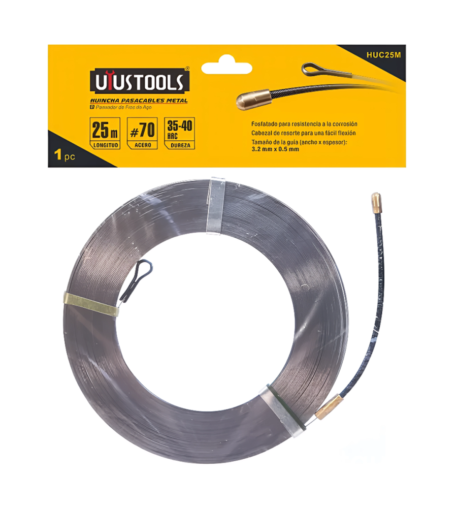 LAUCHA HUINCHA PASACABLES METAL 15 MTS