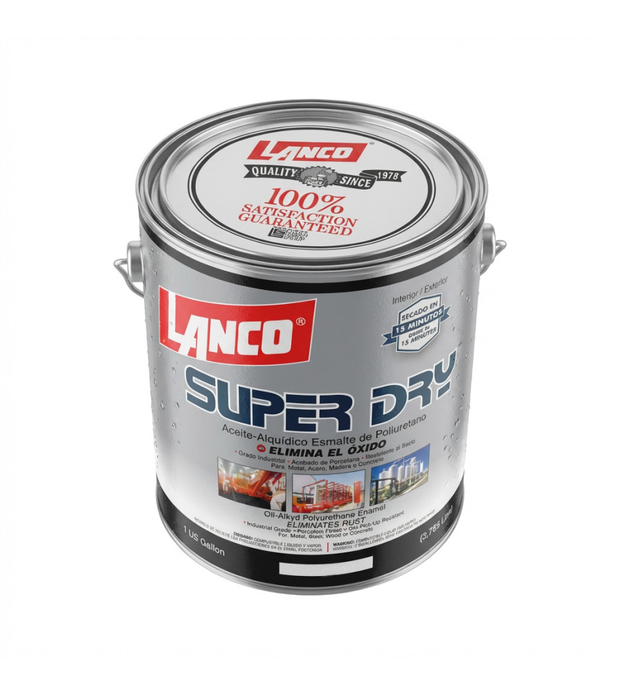 ESMALTE LANCO POLUIRETANO SUPER DRY 1 GL  NEGRO