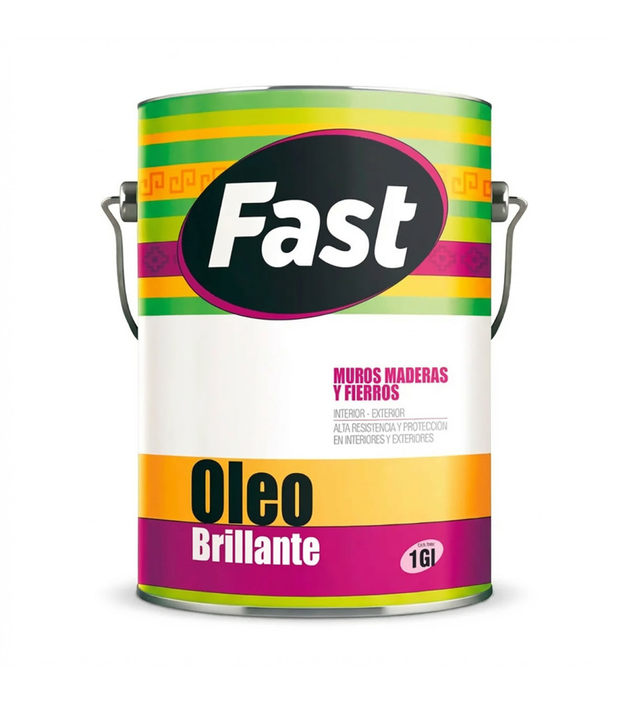 Oleo Fast Brillante Tricolor 1 Gl Negro