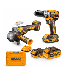 TALADRO + ESMERIL INGCO INDUST CAR+2 BATCKLI20273