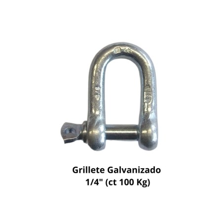 GRILLETE GALVANIZADO 1/4" (CT 100 KG)