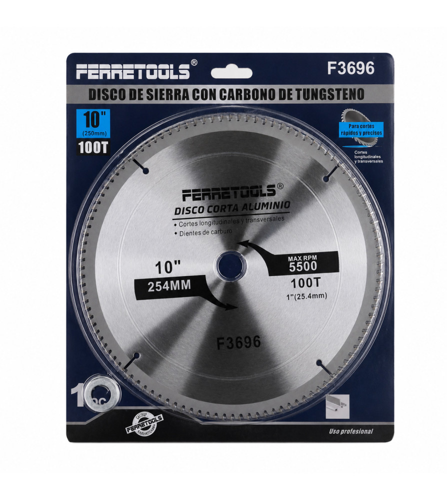 DISCO FERRETOOLS CORTE ALUMIN 250 X100 D F3696 10"