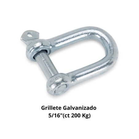 GRILLETE GALVANIZADO 5/16"(CT 200 KG)