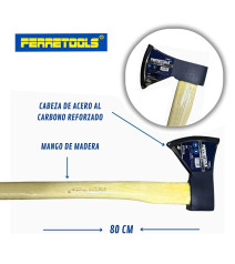 HACHA FERRETOOLS MANGO MADERA 1500G F5021