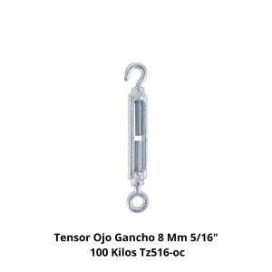 TENSOR OJO GANCHO 8 MM 5/16" 100 KILOS TZ516-OC