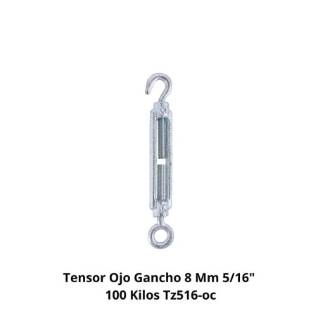 TENSOR OJO GANCHO 8 MM 5/16" 100 KILOS TZ516-OC