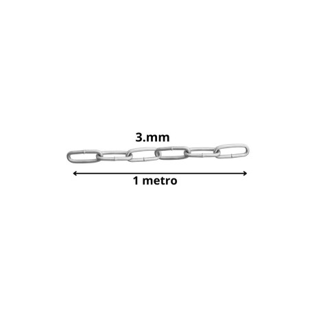 CADENA GALVANIZADA 3 MM ESLABON LARGO
