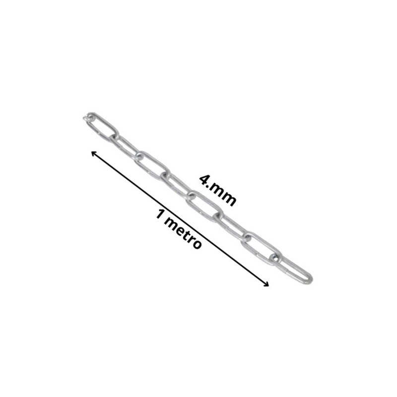 CADENA GALVANIZADA 4 MM ESLABON LARGO