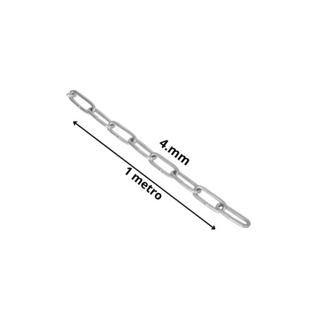 CADENA GALVANIZADA 4 MM ESLABON LARGO