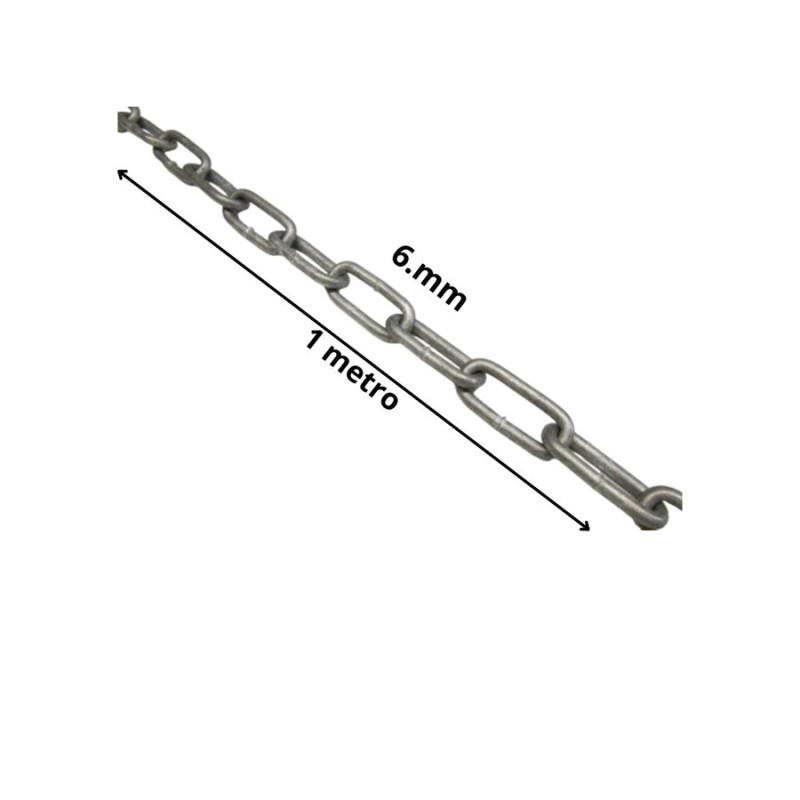 CADENA GALVANIZADA 6 MM ESLABON LARGO