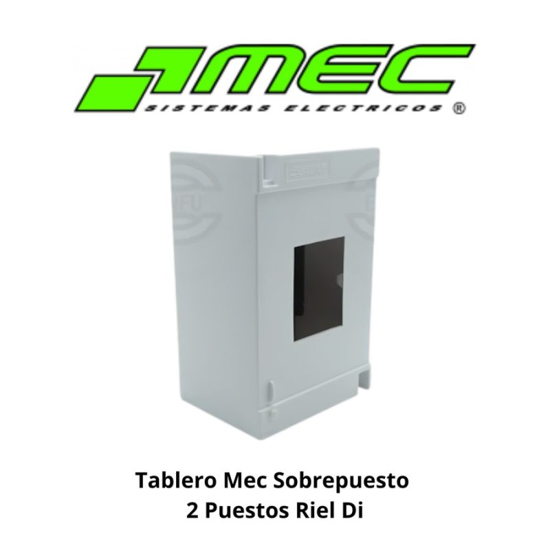 TABLERO ELECTRICO PVC S/PUESTO 2 PUESTOS RIEL DI