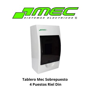 TABLERO ELECTRICO PVC S/PUESTO 4 PUESTOS RIEL DI