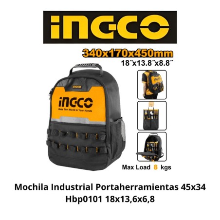 MOCHILA INDUSTRIAL PORTAHERRAMIENTAS 45X34 HBP0101