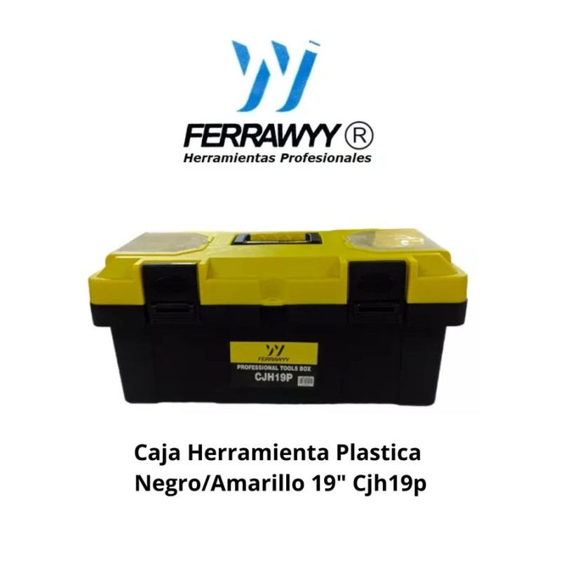 CAJA HERRAMIENTA UYUSTOOLS NEGRO/AMARILLO 19" CJH1