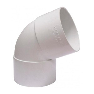 CODO BAJADA AGUA LLUVIA BLANCO 75 MM X 65 HH