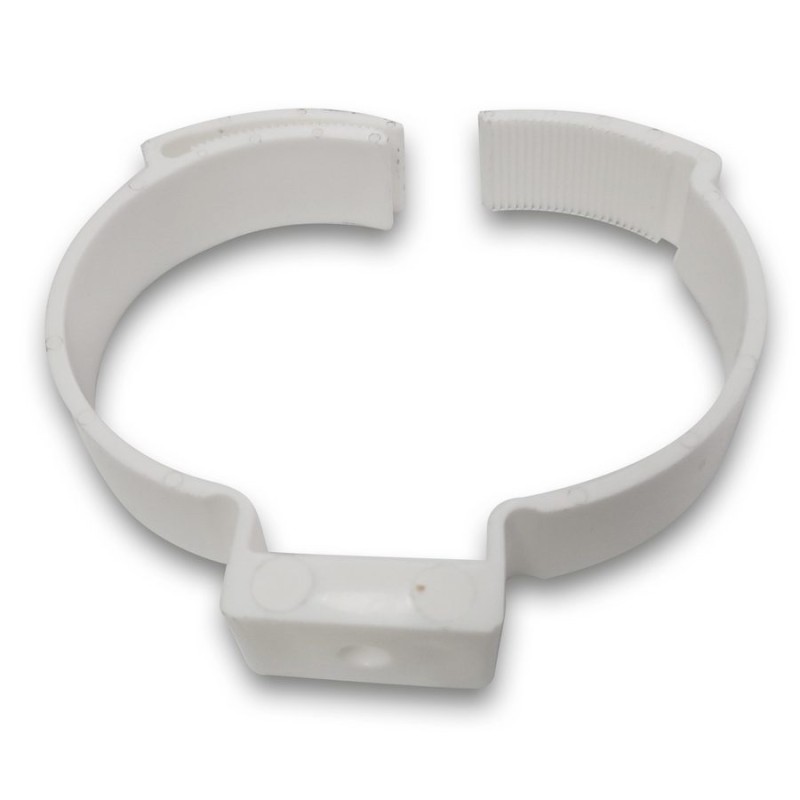 ABRAZADERA TUBO BAJADA HOFFENS AJUST BLANCA 64072