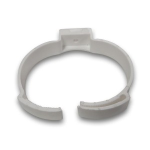 ABRAZADERA TUBO BAJADA HOFFENS AJUST BLANCA 64072