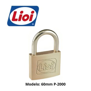 CANDADO LIOI BRONCE PULIDO 60 MM P-2000 BLISTER