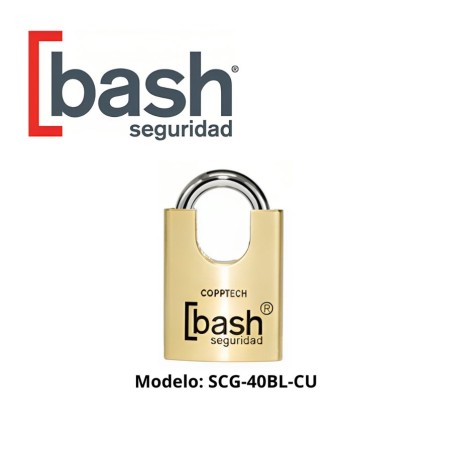 CANDADO BASH BRONCE GANCHO PROTEJI 40 MM