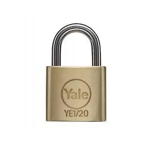 CANDADO YALE BRONCE ENDURECIDO YE1 20MM 126500
