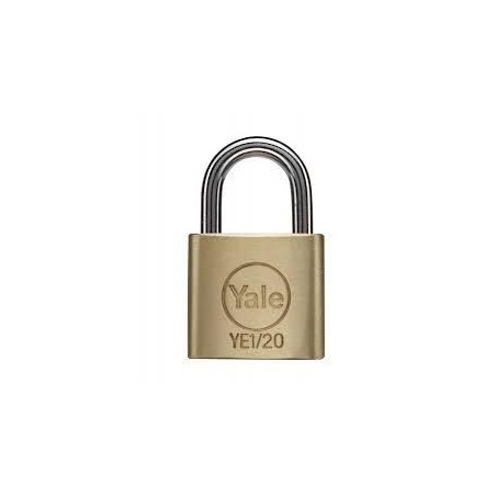 CANDADO YALE BRONCE ENDURECIDO YE1 20MM 126500