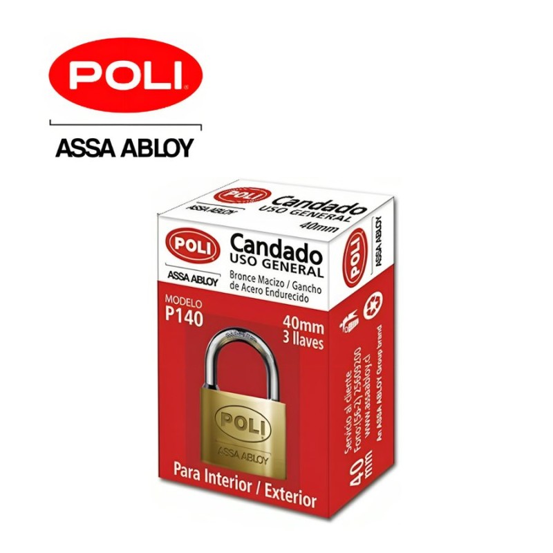 CANDADO POLI P140 BRONCE 40 MM 137220 ECO CAJA
