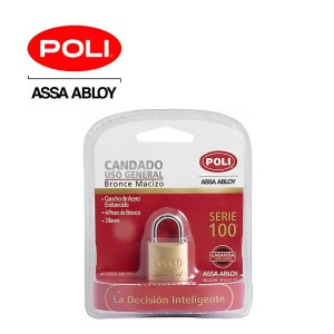 CANDADO POLI P125 BRONCE 25 MM 137201 ECO BLISTER
