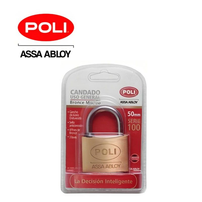 CANDADO POLI P150 BRONCE 50 MM 137231 ECO BLISTER