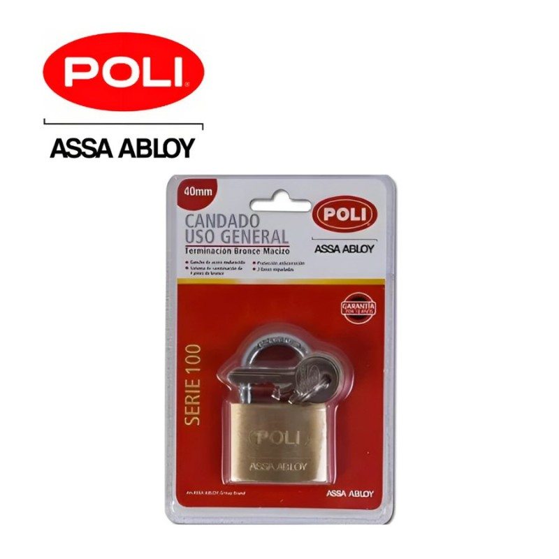 CANDADO POLI TRADICIONAL 40 MM BLISTER 157211