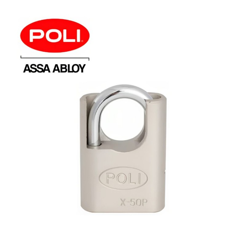 CANDADO POLI NIQUEL SATIN CON HOMBROS 50 MM 157241