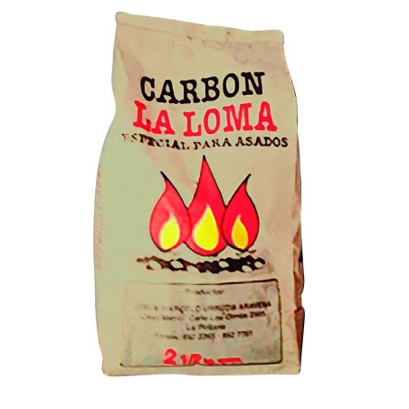CARBON VEGETAL LA LOMA BOLSA 2,5 KG APROX.