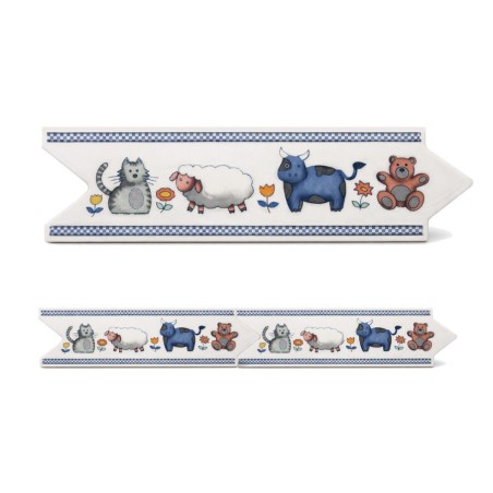 LISTEL 6 X 20 FLECHA ANIMALES FLORES INTERIOR LINE