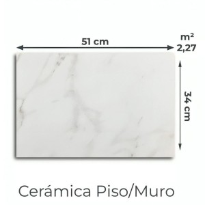 CERAMICA ALLPA 34X51 IBIZA BLANCO V/MT (2,27)