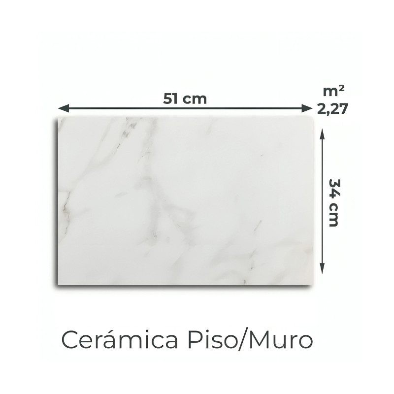 CERAMICA ALLPA 34X51 IBIZA BLANCO V/MT (2,27)