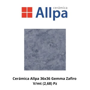 CERAMICA ALLPA 36X36 GEMA ZAFIRO V/MT (2,68) PZ