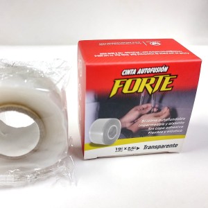 CINTA SILICONA FORTE AUTOFUNDENTE TRANSP. 2.5 MT