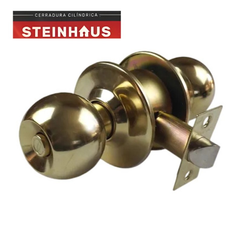 CERRADURA STEINHAUS OFICINA/DOMITORIO POMO BRONCE