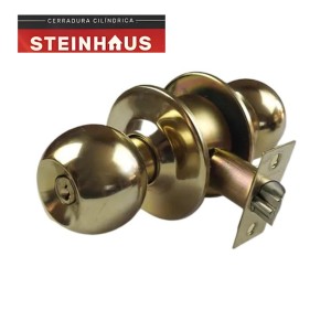 CERRADURA STEINHAUS OFICINA/DOMITORIO POMO BRONCE