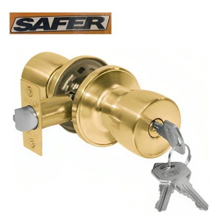 CERRADURA SAFER TUBULAR TULIPA BRONCE 005B LOGIA P