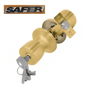 CERRADURA SAFER TUBULAR TULIPA BRONCE 005B LOGIA P