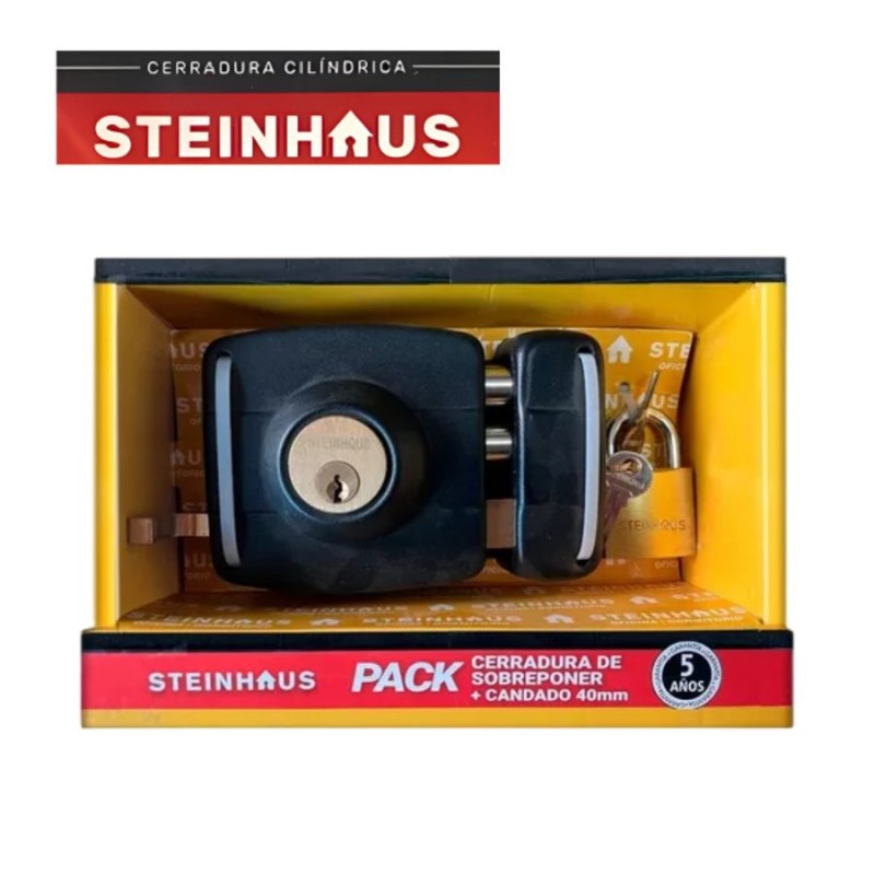 CERRADURA STEINHAUS KIT MOD 200 + CANDADO 40